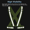 Adjustable High-Visibility Reflective Safety Vest with Wrist Straps