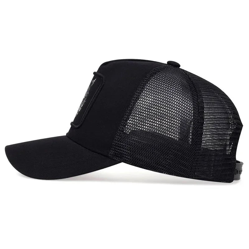 Embroidered Wolf Baseball Cap – Breathable, Adjustable, Unisex