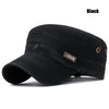 Classic Military Cadet Flat Cap – Unisex Adjustable Snapback