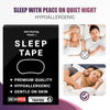 Produktverpackung für schwarzes Anti-Schnorhl-Schlaftape, zeigt Vorteile wie Premiumqualität und Hautfreundlichkeit.