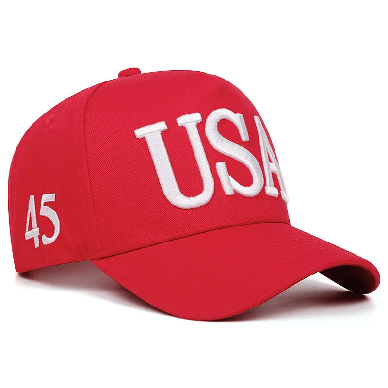 Embroidered USA Flag Baseball Cap