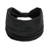 Voile ou turban en tissu noir pour les cheveux et le style