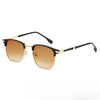 Vintage Half-Frame Sunglasses with UV400 Protection