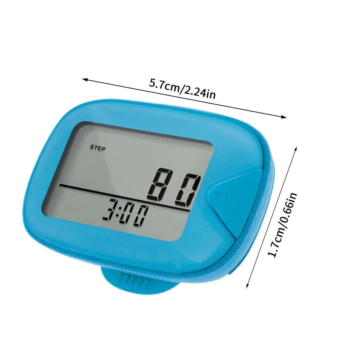 Clip-On Pedometer Step Counter with Memory