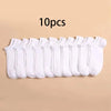 A pack of 10 white soft lightweight ankle socks for sports and casual wear