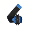 Black and blue 360 degree rotating phone wrist strap for fitness