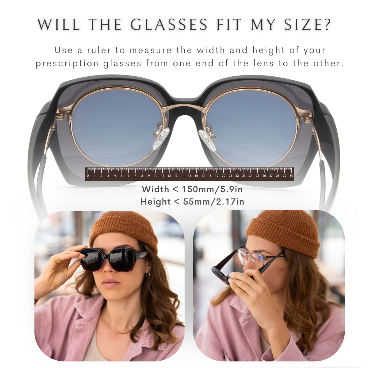 Wrap-Around Sunglasses with UV400 Protection for Men and Women