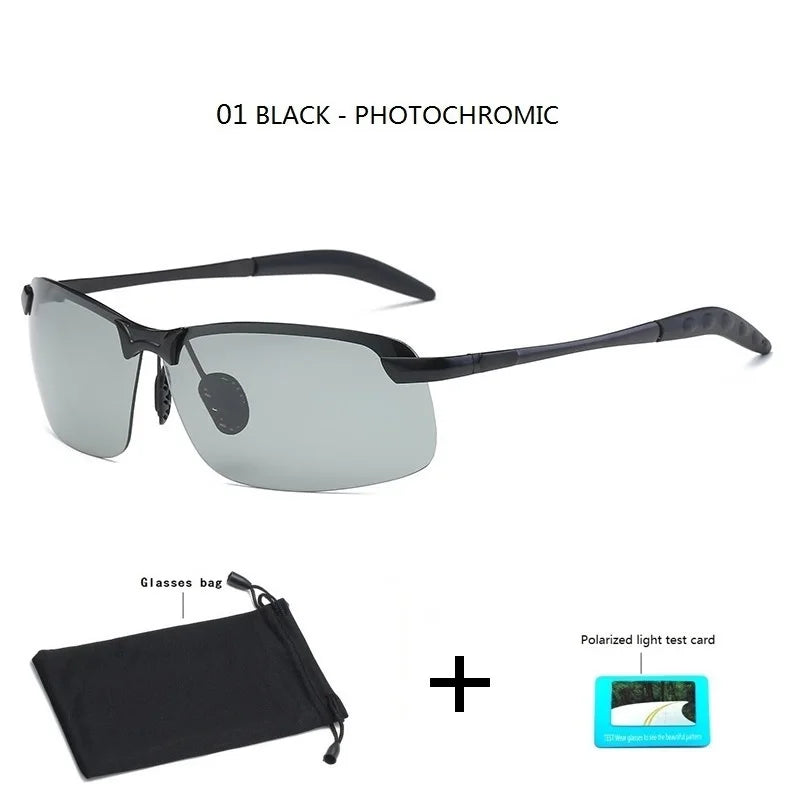 Photochromic Polarized Sunglasses with Alloy Frame