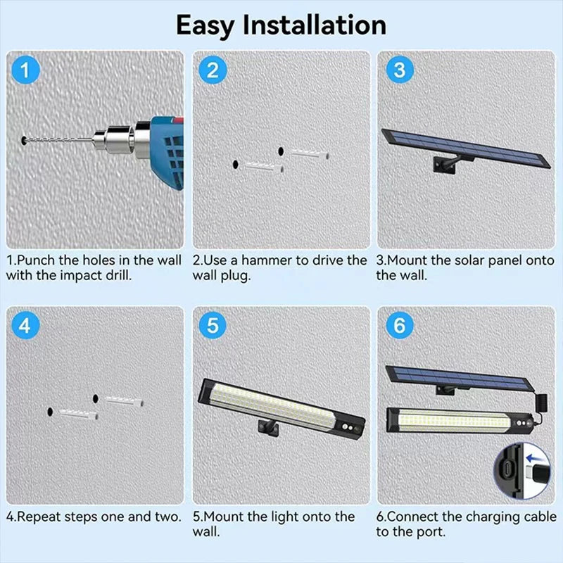 Solar-Powered Motion Sensor Wall Light with Remote Control