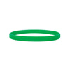 A bright green silicone wristband for fitness or fashion.