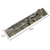 A camouflage tactical modular headset protection cover strap with a buckle.
