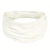 White satin fabric headband tied in a bow for fitness or hair