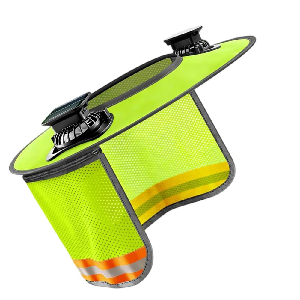 Hard Hat Sun Shade with Dual Cooling Fans for Construction Workers