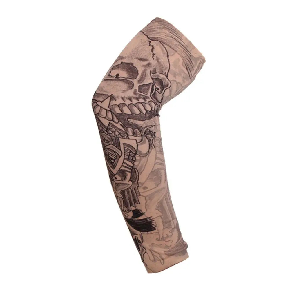 Cooling UV Protection Arm Sleeves with Tattoo Design