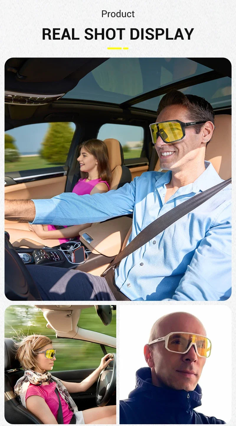 Oversized UV400 Sports Sunglasses for Men