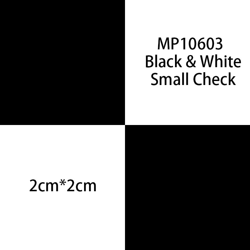 MP10603 Schwarz-Weiß Kleiner Check-Hotshrink-Coveringfilm für RC-Modelle