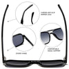 Double Bridge Square Aviator Sunglasses - Retro UV400 Protection for Men and Women