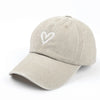 Peach Heart Embroidered Baseball Cap
