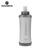 Botella deportiva de silicona gris plegable con tapa transparente, marca ROCKBROS.