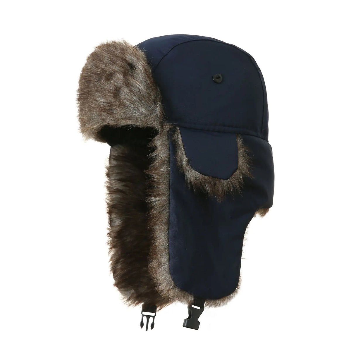 Faux Fur Trapper Hat with Ear Flaps