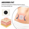 A body shaping slimming patch is shown being applied to the skin.