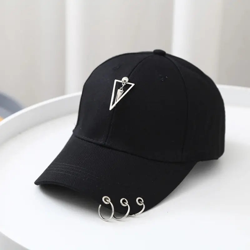 Classic Cotton Cap with Metal Ring Detail
