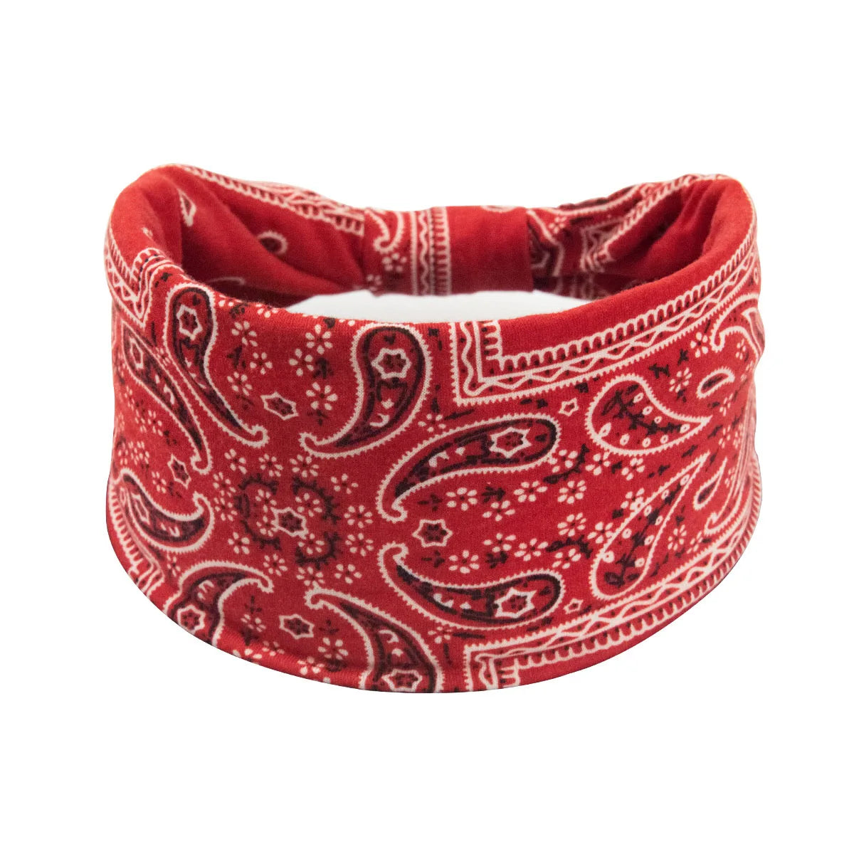 Rotes gemustertes Boho-Twist-Haarband für Frauen