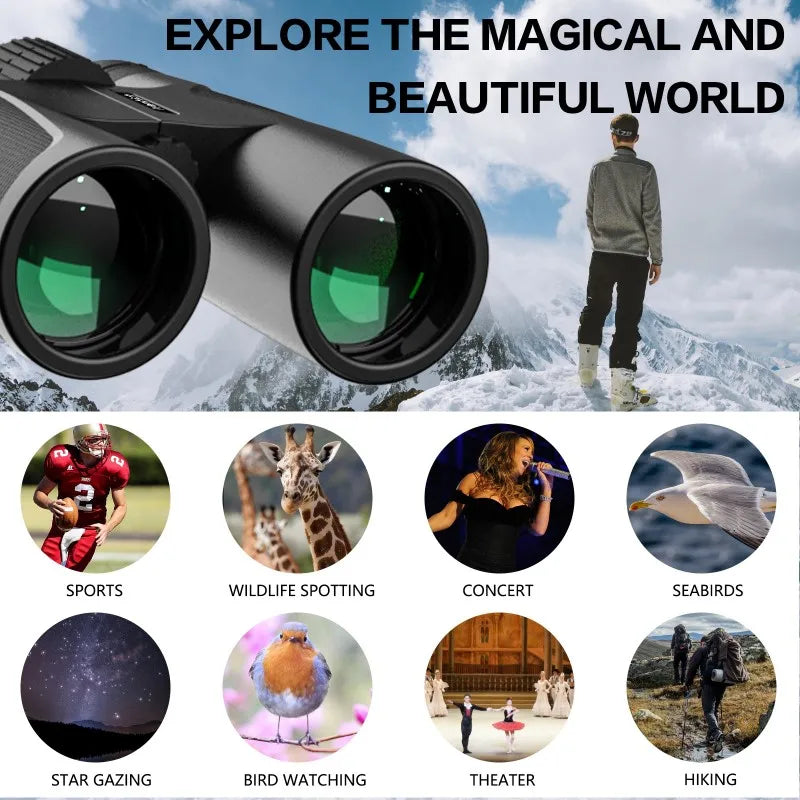 12x42 High-Powered Binoculars with BAK4 Prism