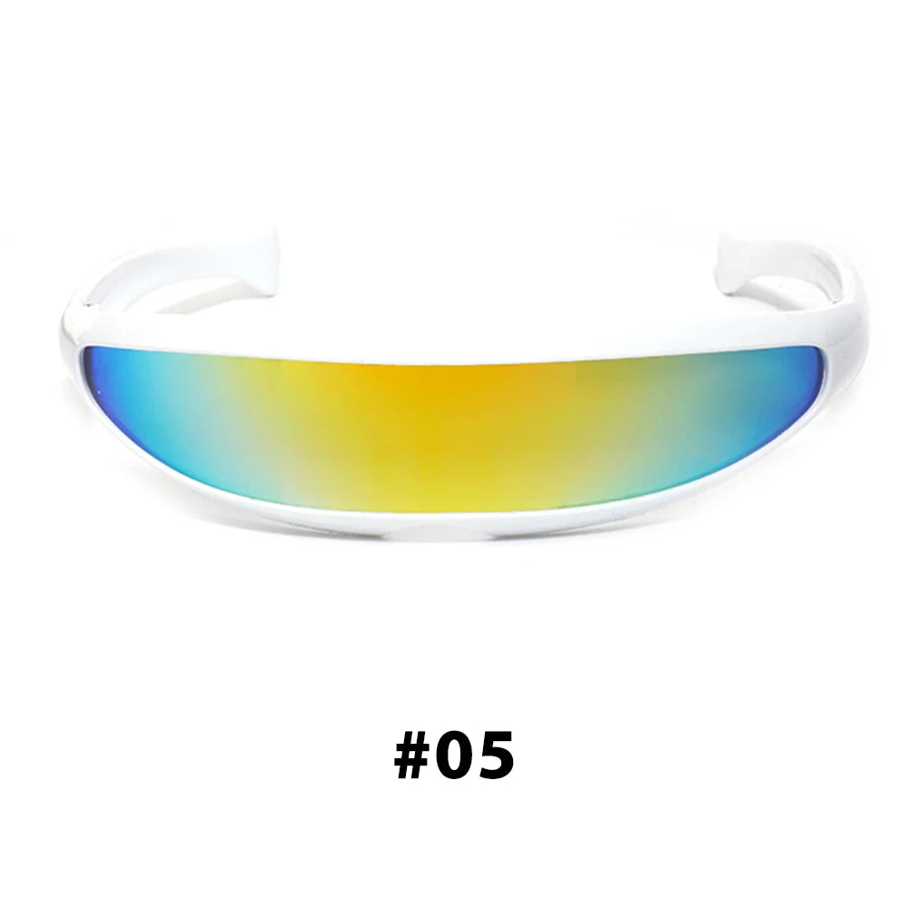 Futuristic Cyclops Visor Sunglasses with UV400 Protection