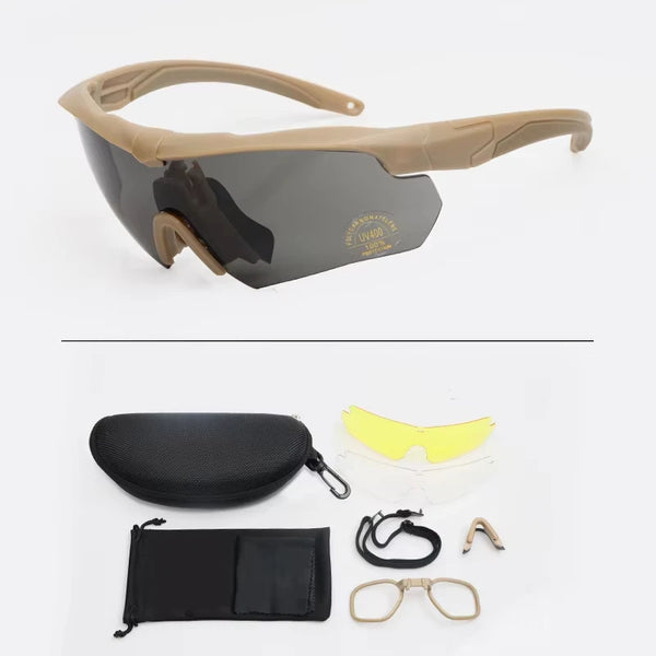 Tactical Sports Glasses with Swappable Lenses