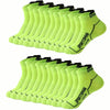 A pack of bright lime green athletic socks for men