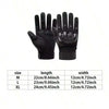 A set of black breathable motorbike riding gloves in sizes M, L, and XL displayed against a white background.