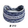 Navy blue and white patterned boho cotton turban headband