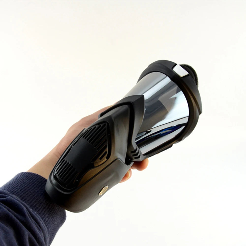 Protective Motorcycle Face Mask with Full-Face Goggles