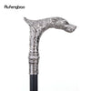 Vintage Wolf-Head Walking Cane with Steel Shaft