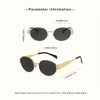 Classic Oval Metal Sunglasses with UV400 Protection