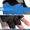 Demonstration of three methods for applying velcro and tape to fingerless gloves