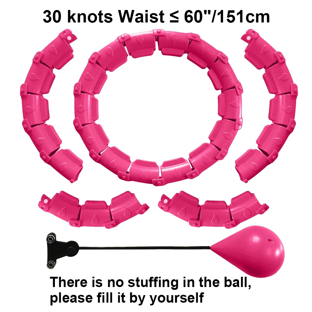 Adjustable Weighted Exercise Hoop for Core and Waist Toning