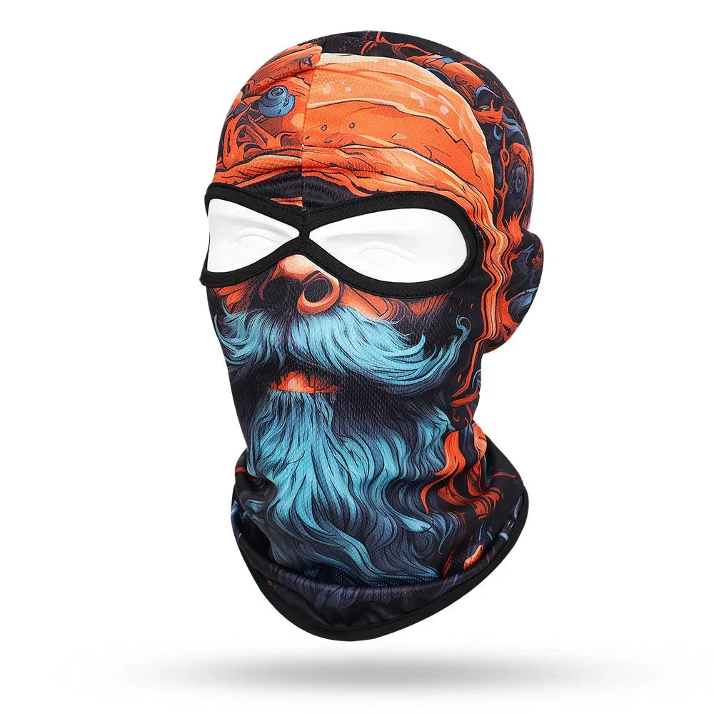 Skull Print Full Face Balaclava for Motorcycle & Outdoor Sports