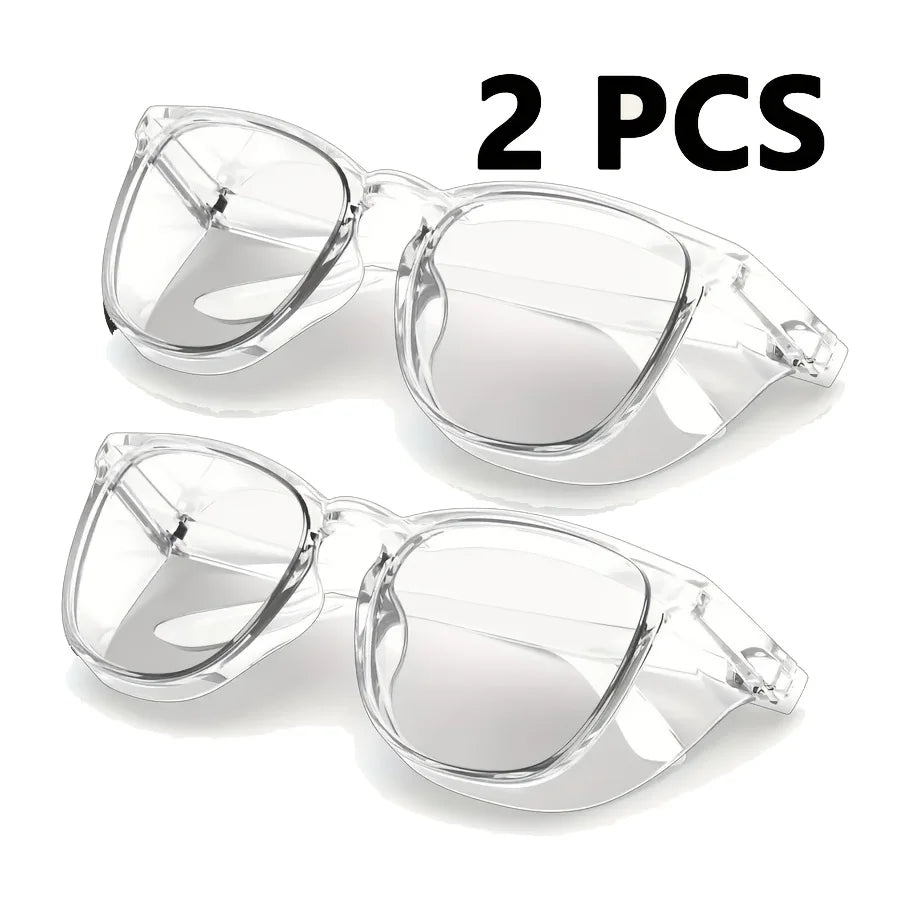 Dos pares de gafas de seguridad transparentes para protección