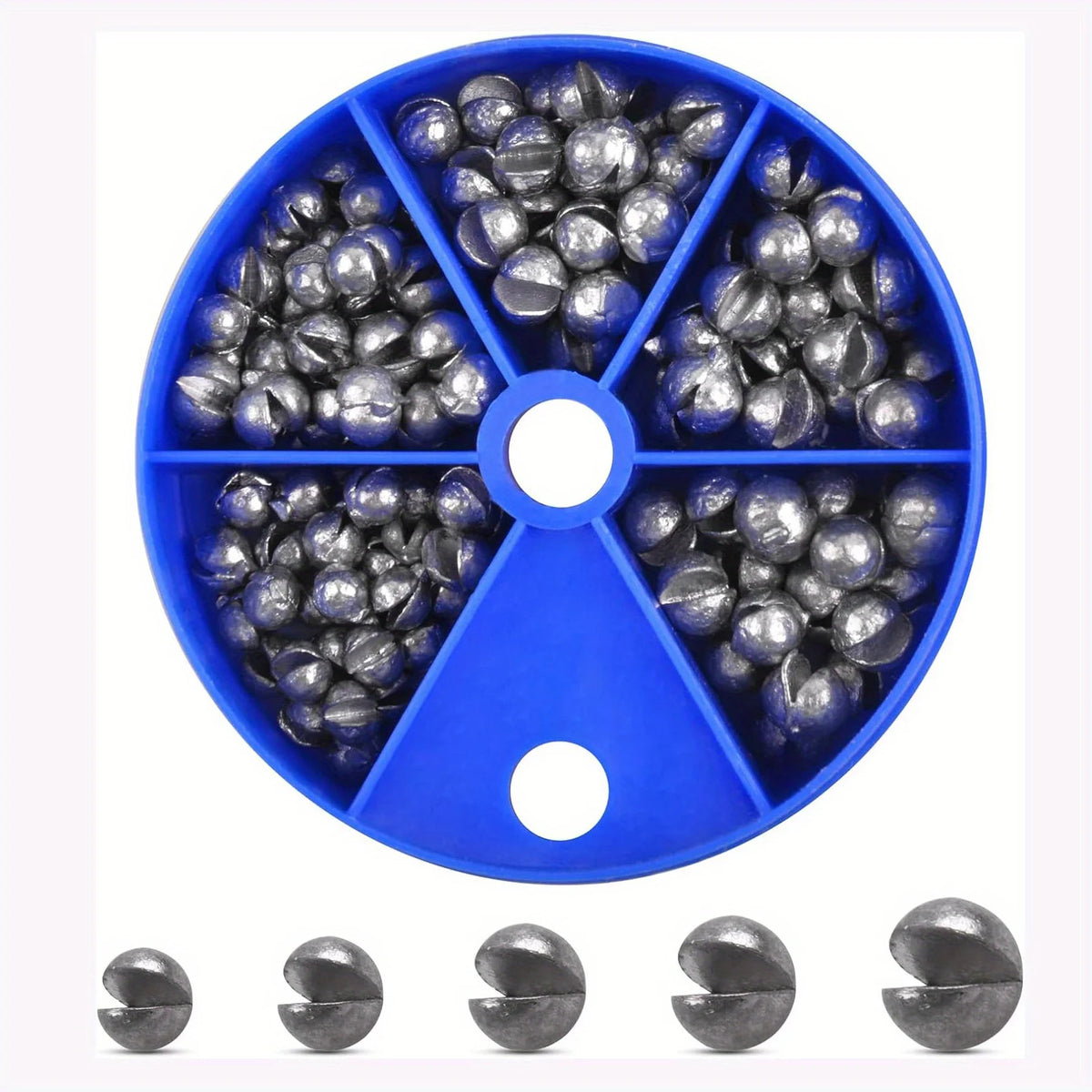 Assorted Removable Split Shot Sinkers for Fishing