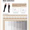A size selection chart for medical grade knee high compression stockings showing measurements in centimeters and correspondin