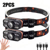 USB Rechargeable LED Headlamp with 6 Lighting Modes