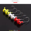 Colorful Fishing Jig Head Hooks with Soft Lure Compatibility