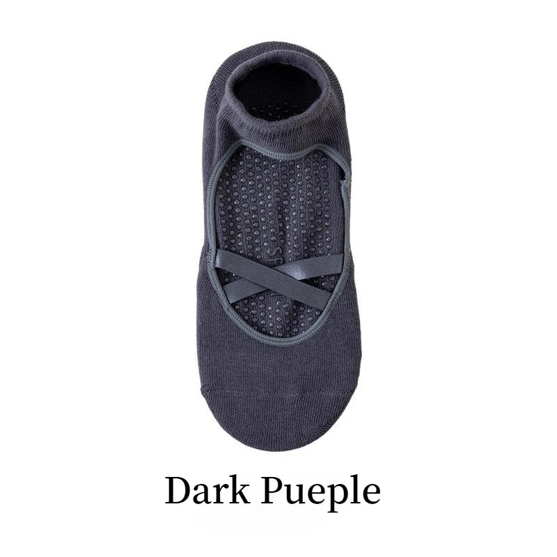 Dark people crisscross strap yoga socks
