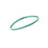 A set of five multi-functional elastic sports headbands in a light teal color.