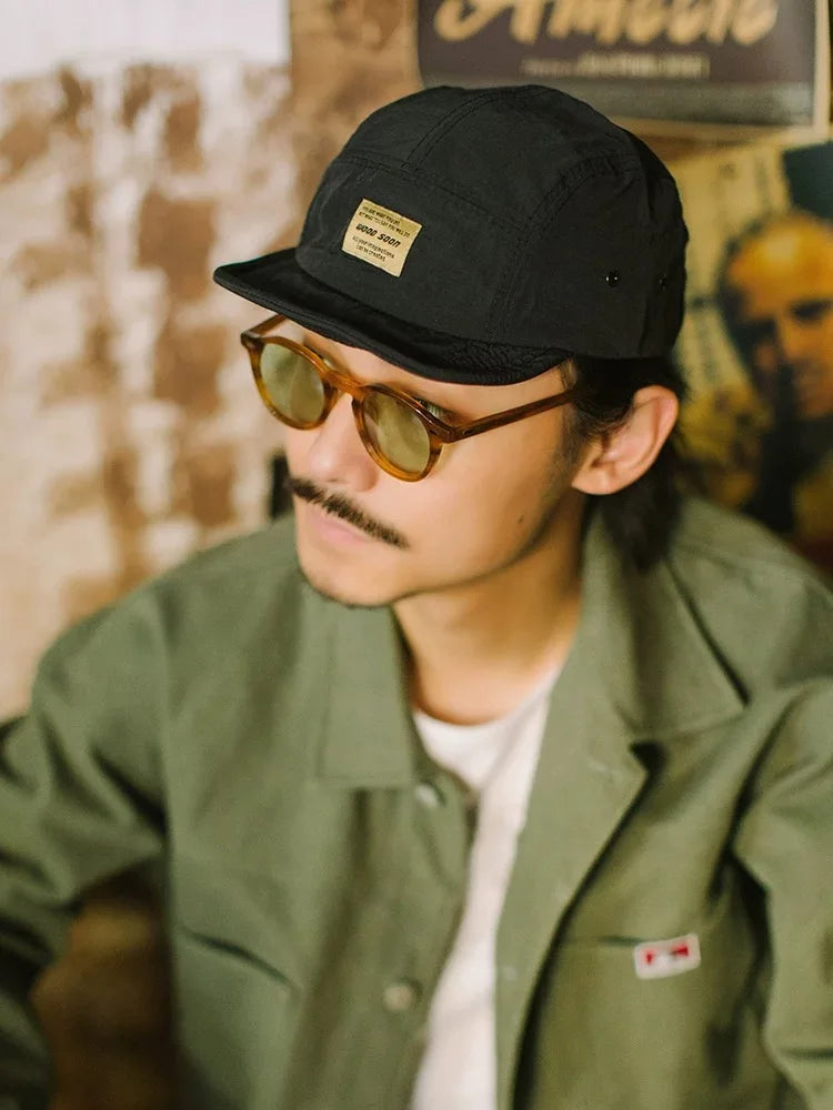 Quick-Dry 5-Panel Baseball Cap with Adjustable Strap