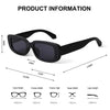 Retro Rectangle Sunglasses with UV400 Protection