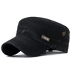 Classic Military Cadet Flat Cap – Unisex Adjustable Snapback