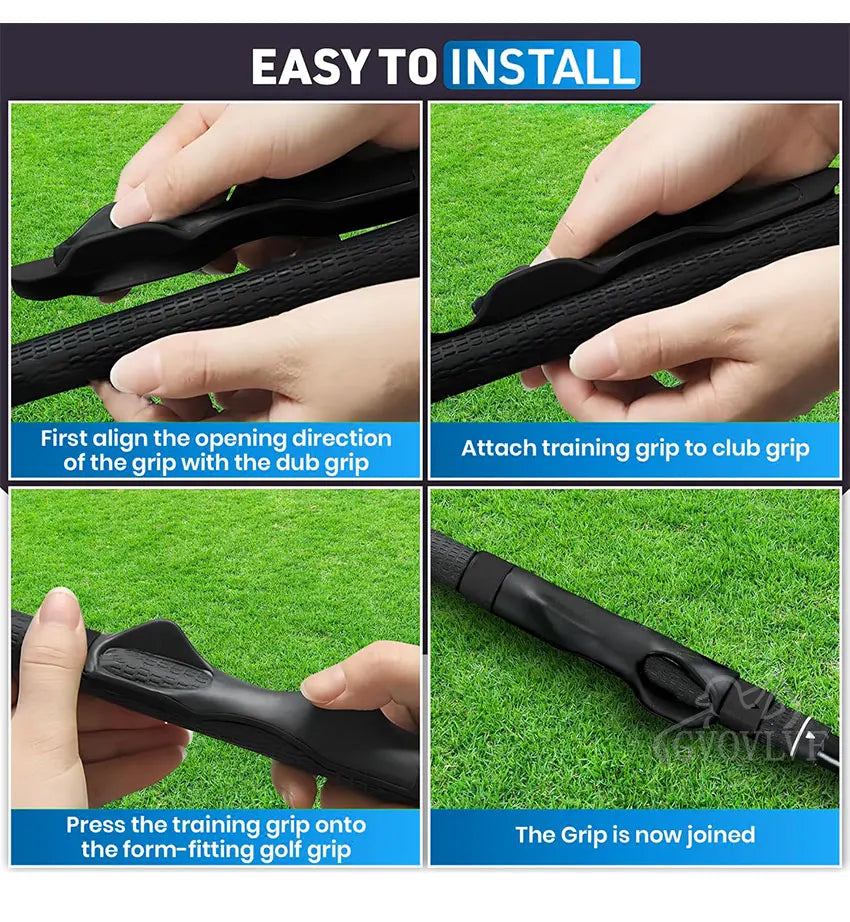 Golf Club Training Grip Aid for Posture and Alignment